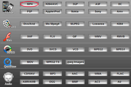 Step2:Convert MPG to MP4